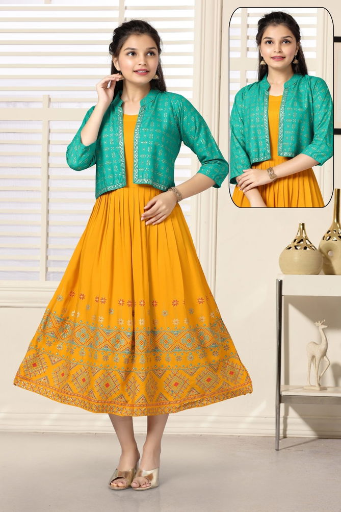 Samayra Girls Wear Kurti With Koti Kids Catalog
